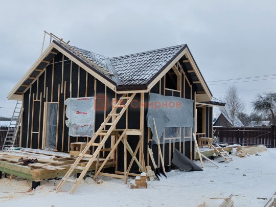 Декабрь 2022 - каркасный дом №130
